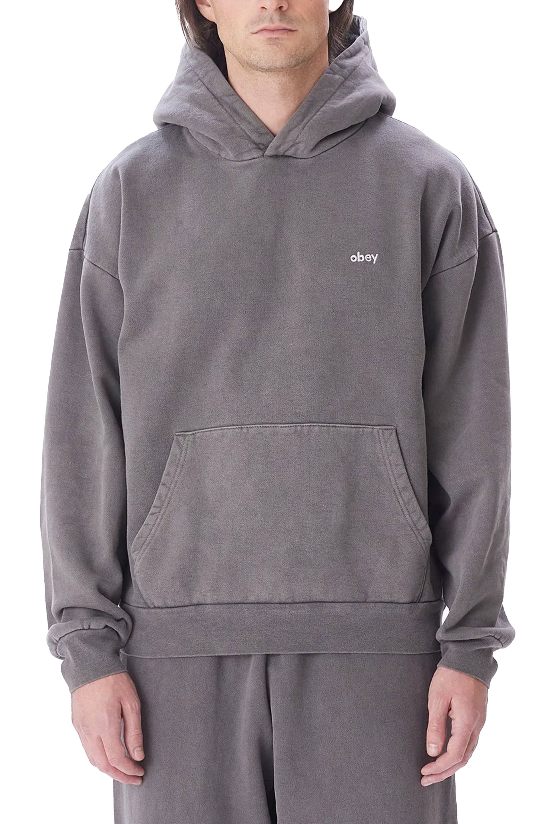 Obey Lowercase Pigment Hood Fleece Pigment Grigio