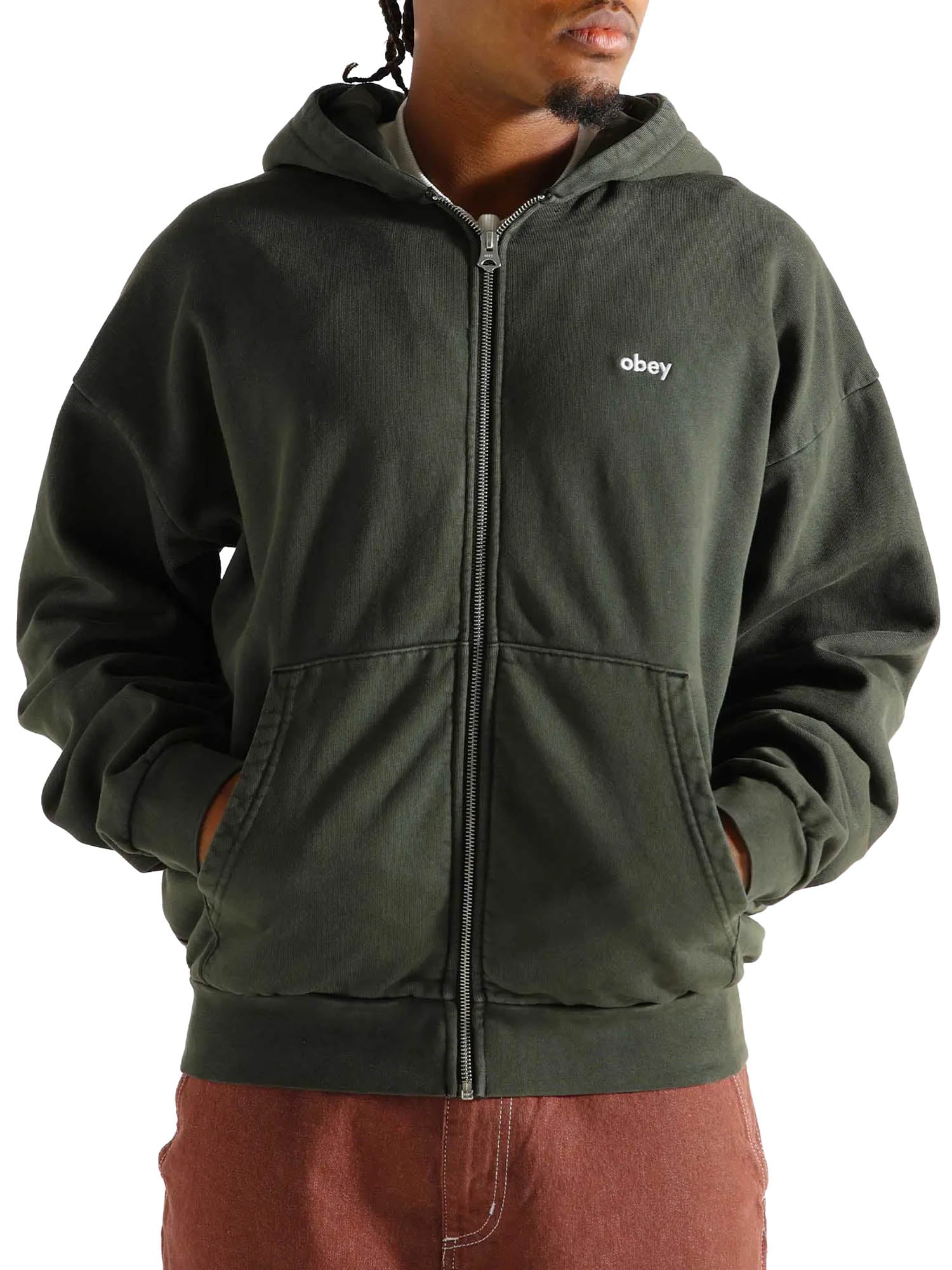 Lowercase Pigment Zip Hood Fleece Pigment