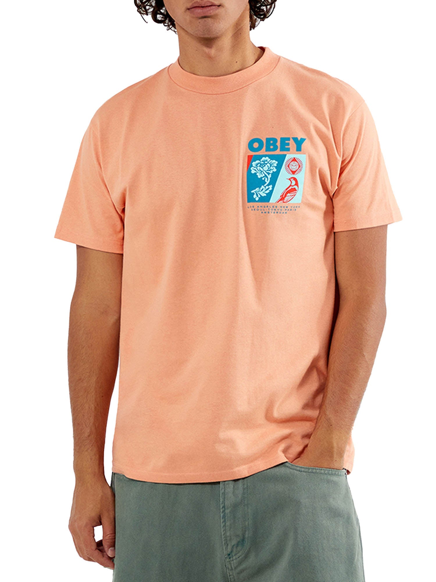 Obey New Spring T-shirt Arancione