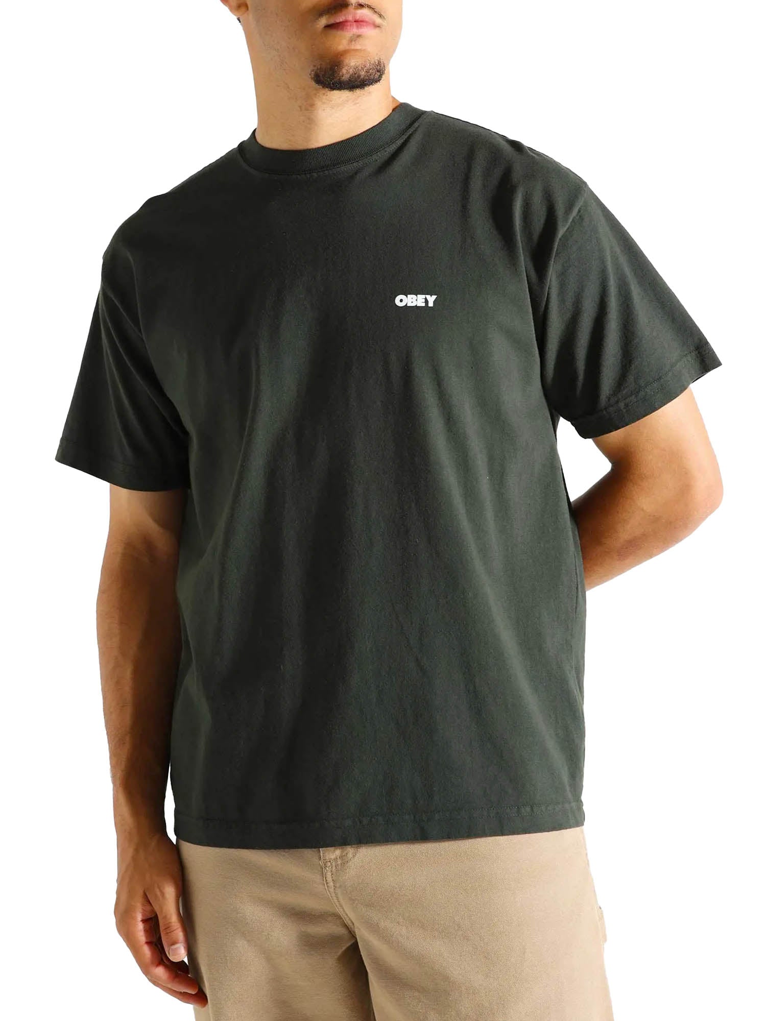 Obey Obey Bold Icon Heavyweight T-Shirt Verde