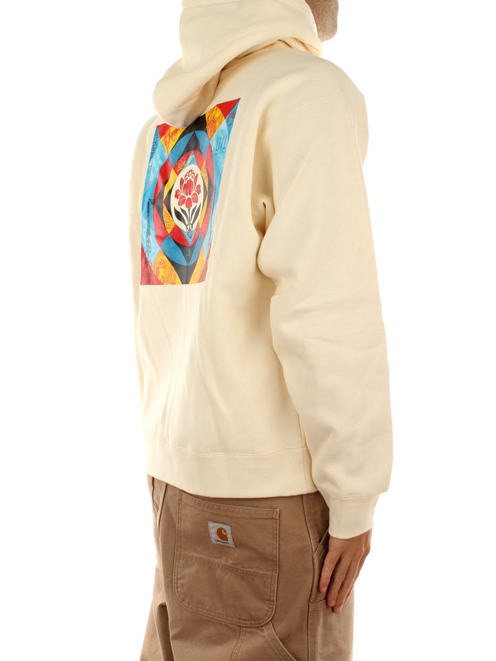 Obey Obey Geometric Power Canvas Fleece Bianco