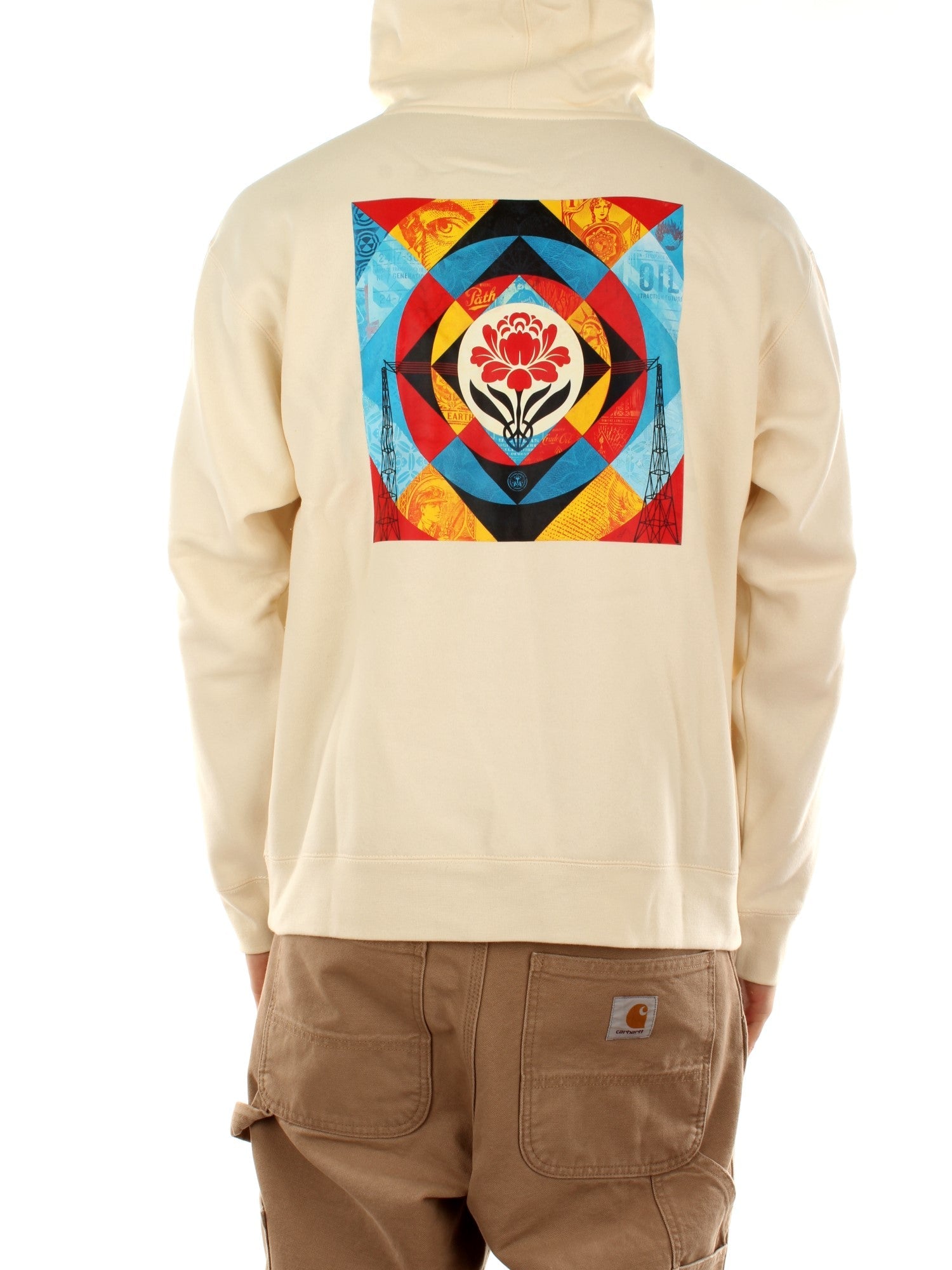 Obey Geometric Power Canvas Fleece