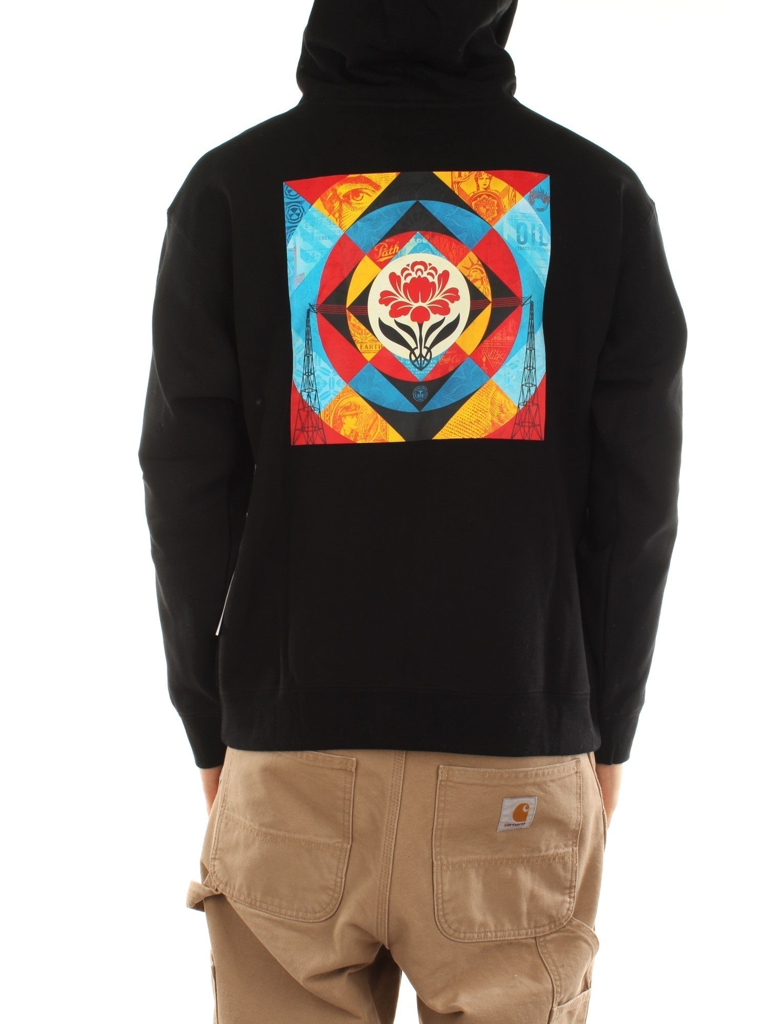 Obey Obey Geometric Power Canvas Fleece Nero