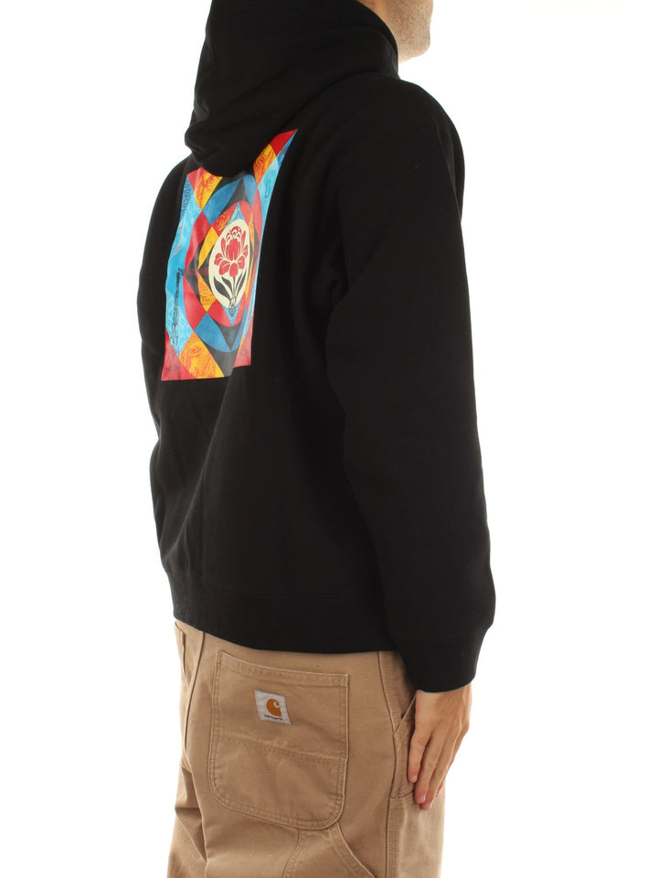 Obey Obey Geometric Power Canvas Fleece Nero