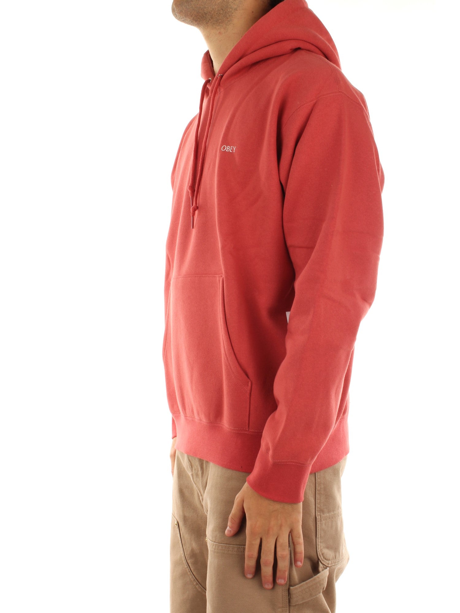 Obey Obey Geometric Power Canvas Fleece Rosso