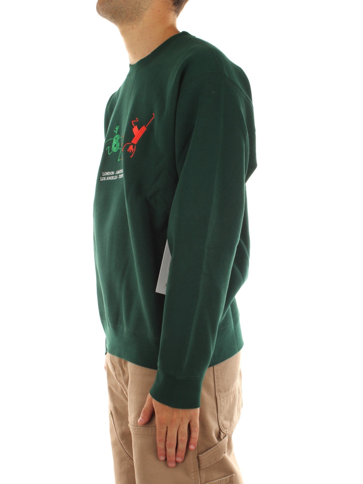 Obey Obey People Crew Fleece Verde