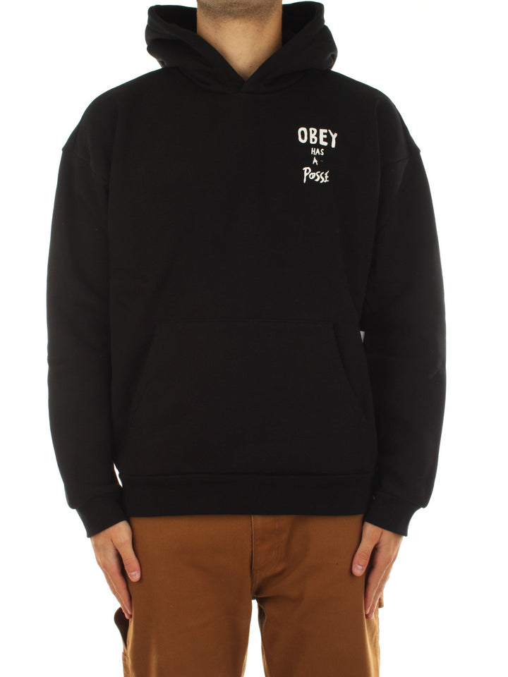 Obey Obey Posse Extra Heavy Hood Fleece Nero