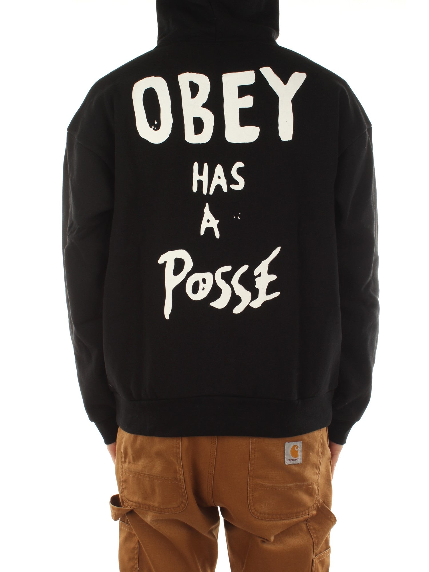 Obey Obey Posse Extra Heavy Hood Fleece Nero