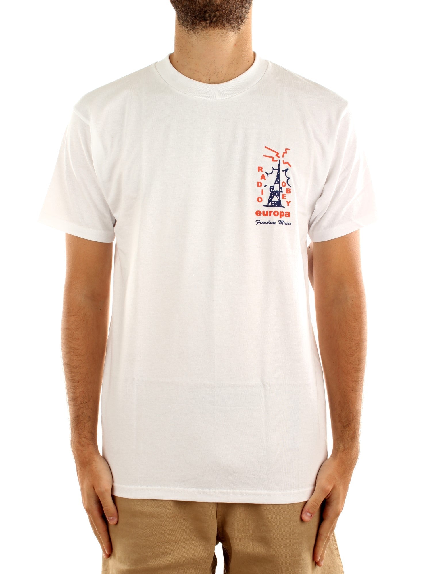 Obey Obey Radio Europa Tee Bianco