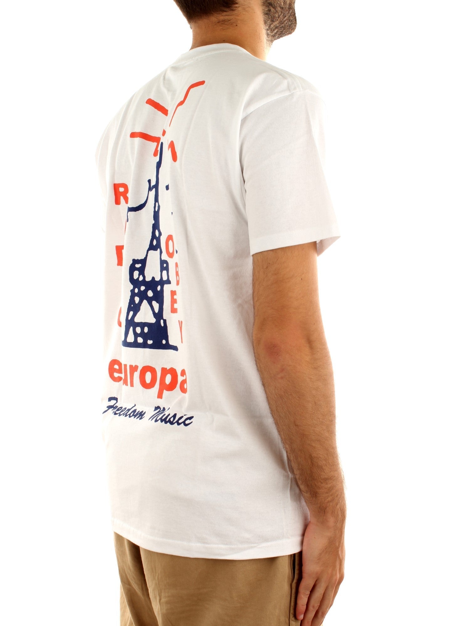 Obey Obey Radio Europa Tee Bianco