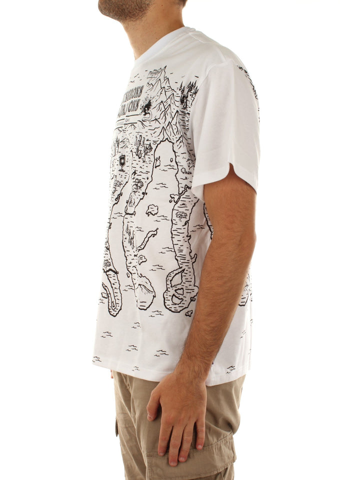 Octopus Dungeons & Dragons Octopus Map Tee Bianco