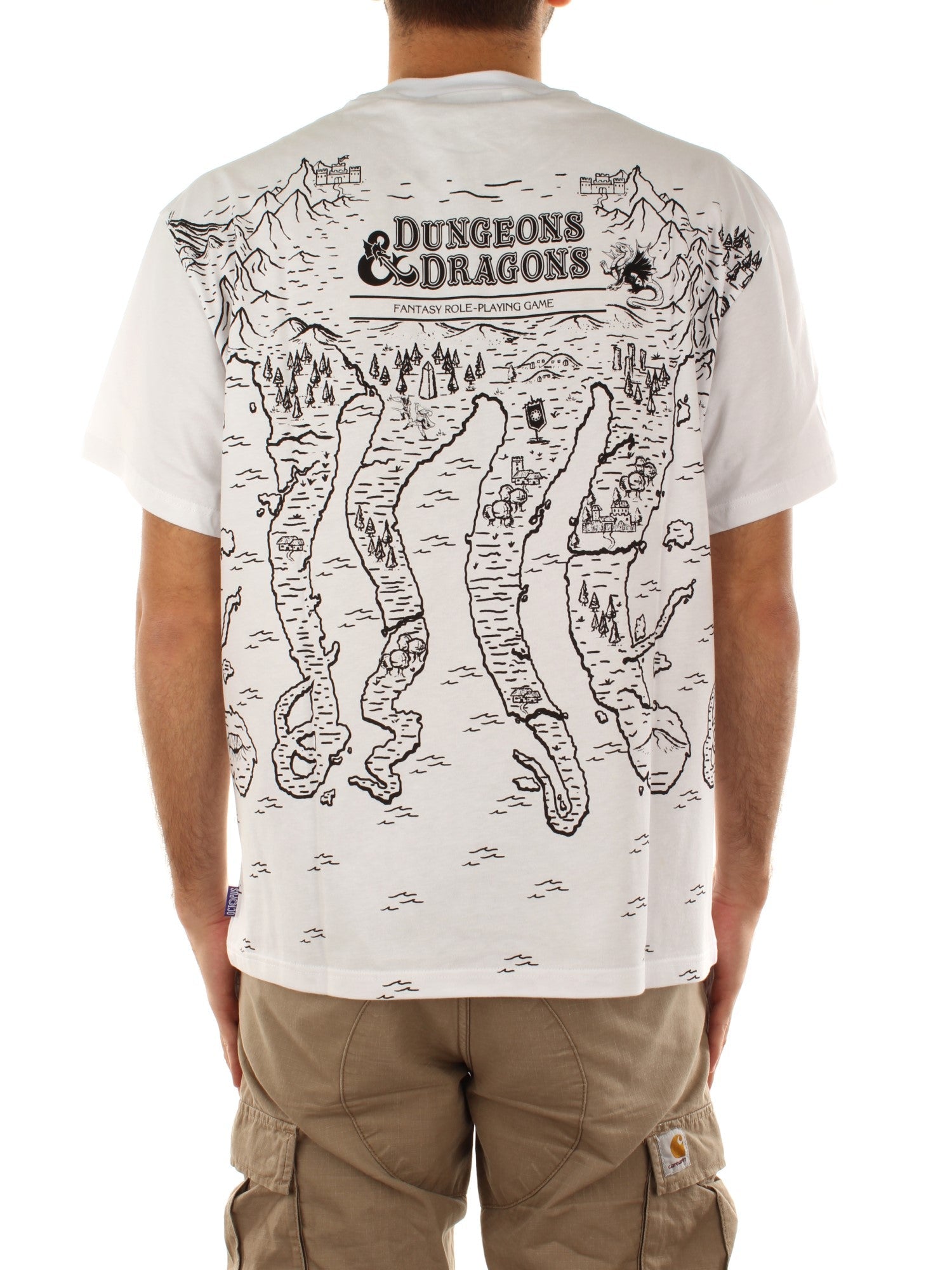 Octopus Dungeons & Dragons Octopus Map Tee Bianco