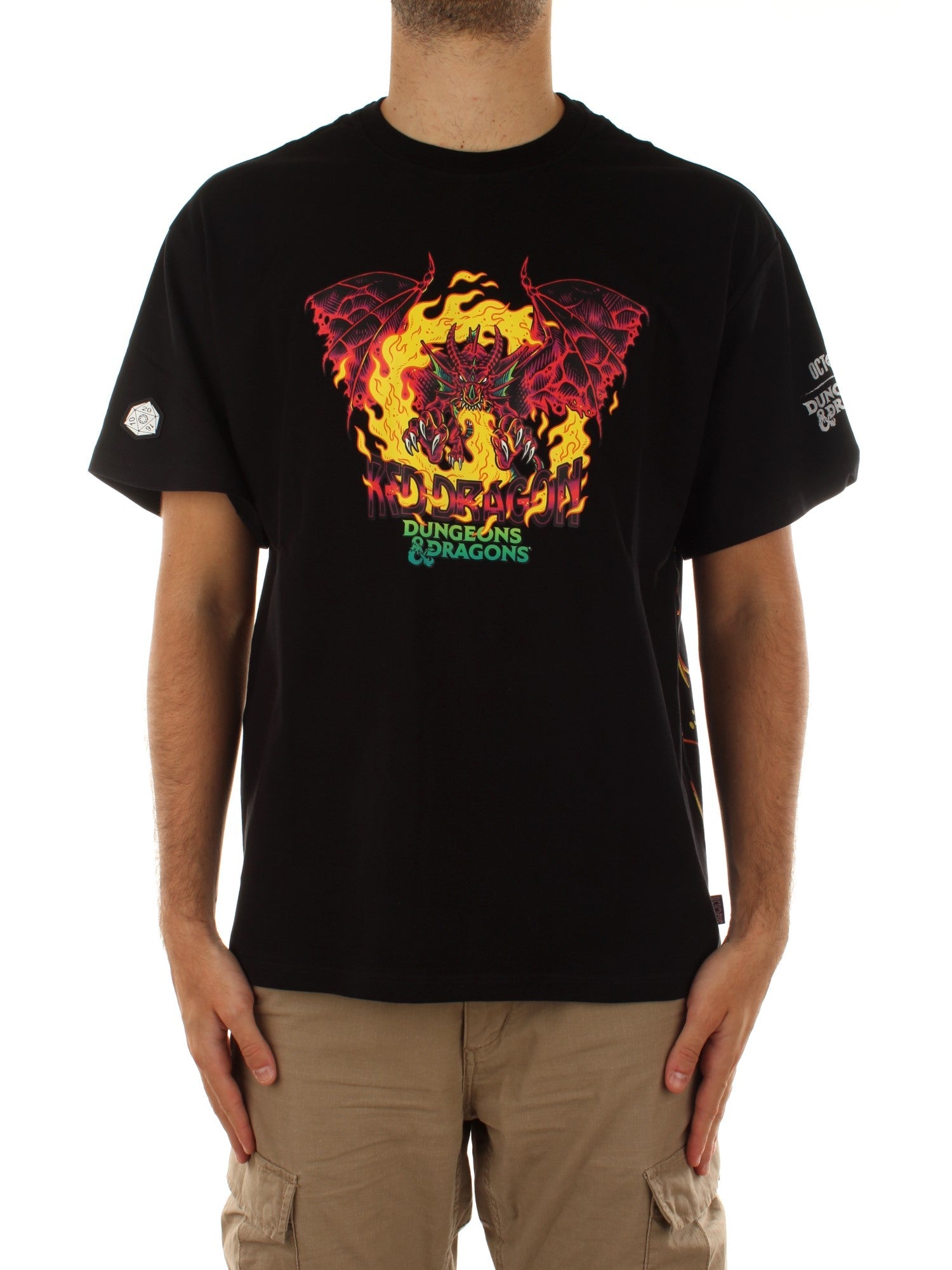 Octopus Dungeons & Dragons Octopus Red Dragon Tee Nero