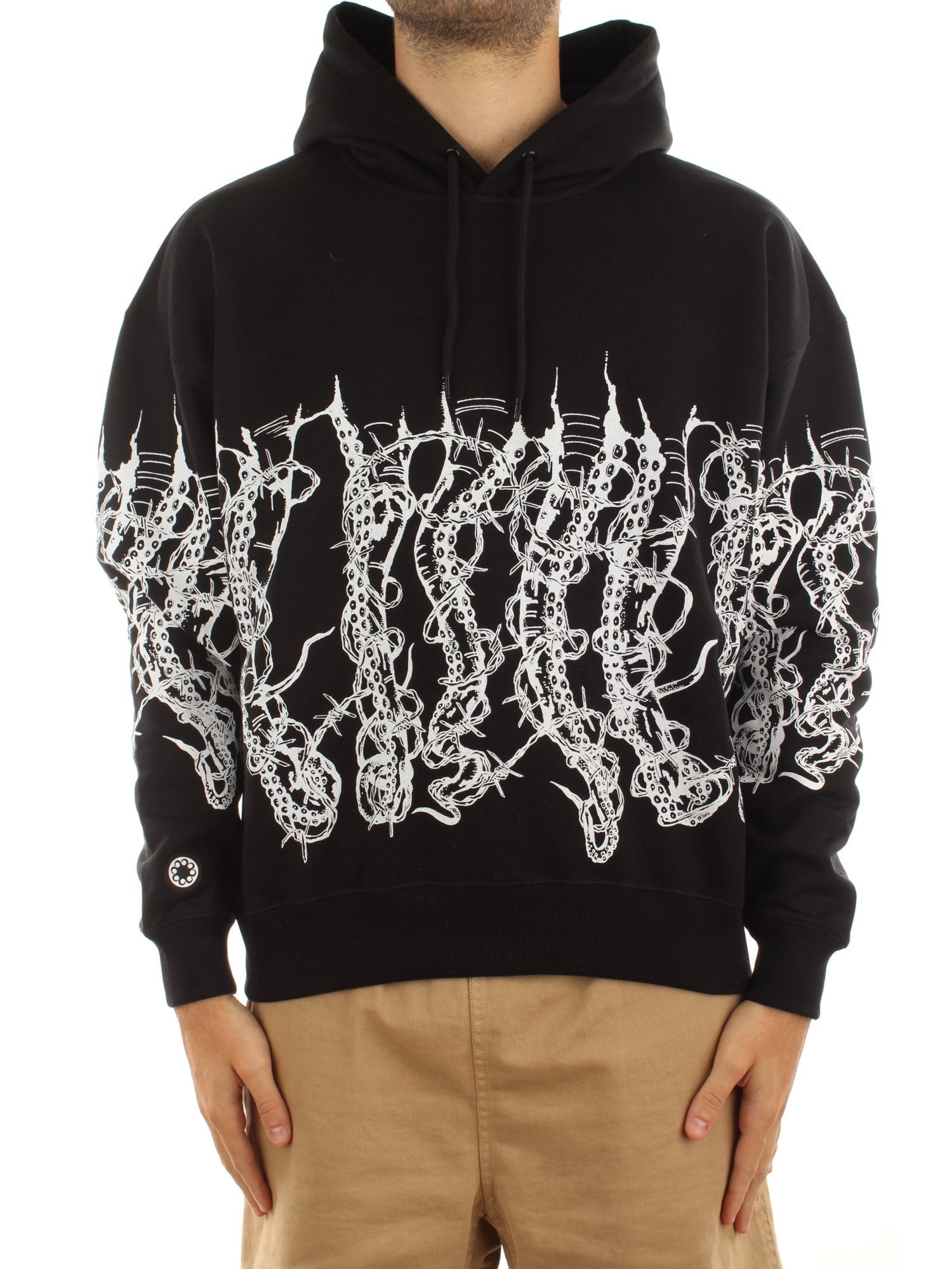 Octopus Octopus By Giorgio Di Salvo – Barbed Wire Hoodie Nero