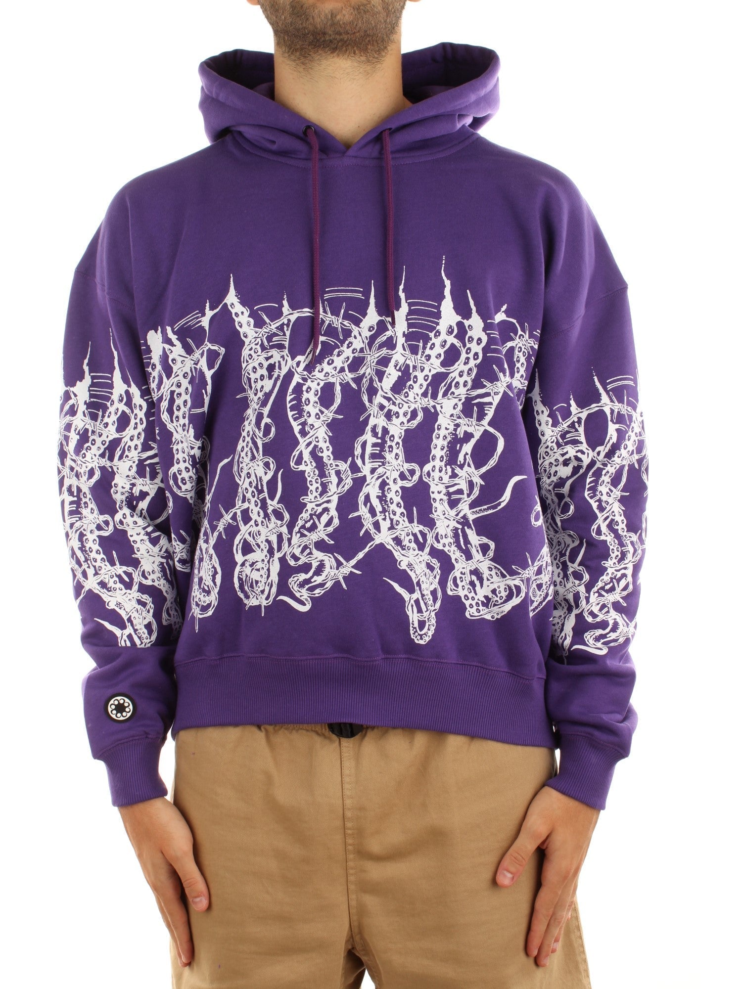 Octopus Octopus By Giorgio Di Salvo – Barbed Wire Hoodie Viola