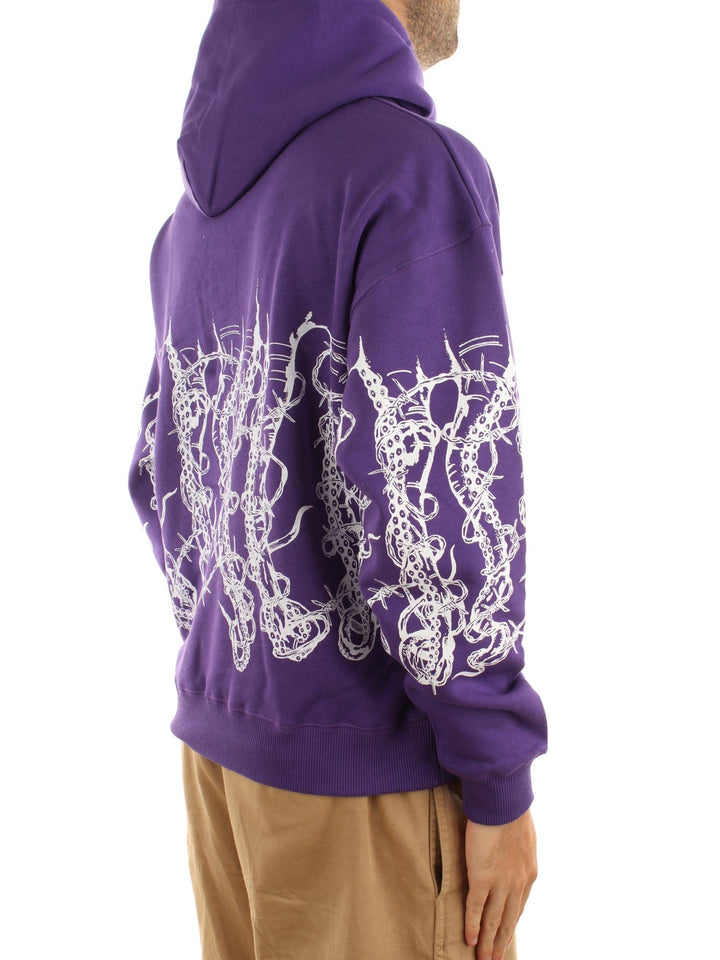 Octopus Octopus By Giorgio Di Salvo – Barbed Wire Hoodie Viola