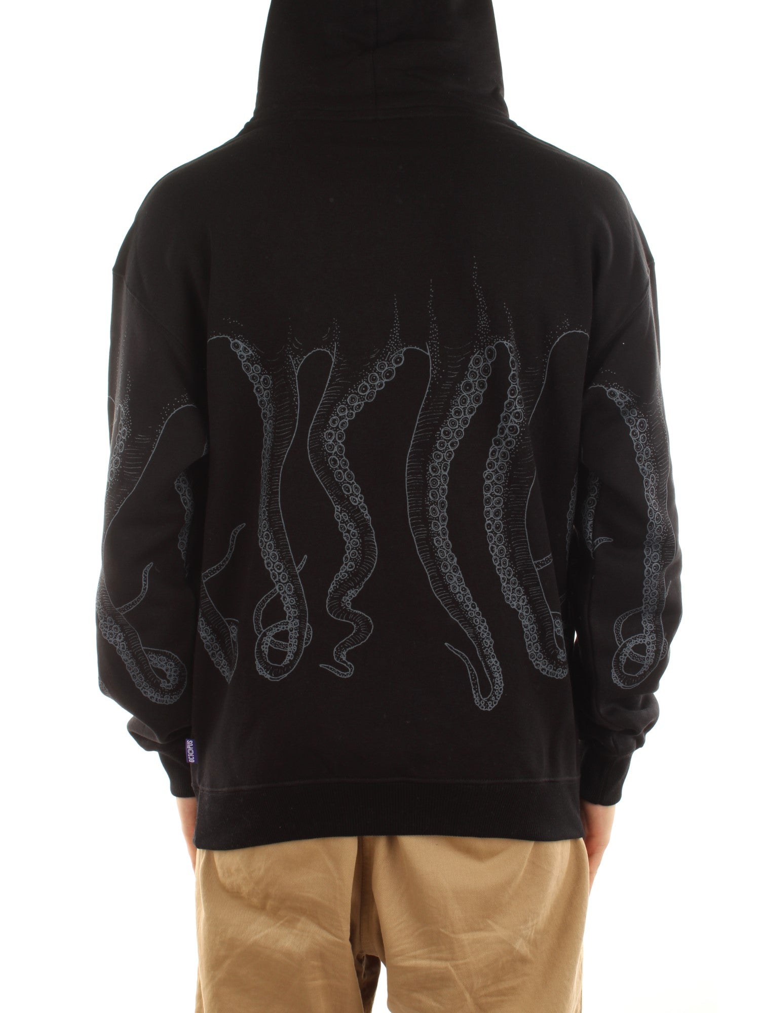 Octopus Octopus Outline Hoodie Nero