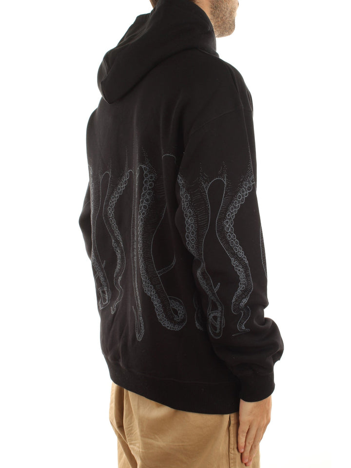 Octopus Octopus Outline Hoodie Nero