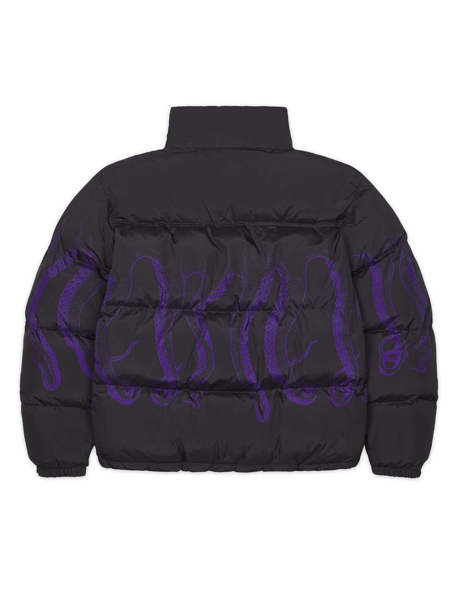 Octopus Octopus Outline Puff Jacket Nero