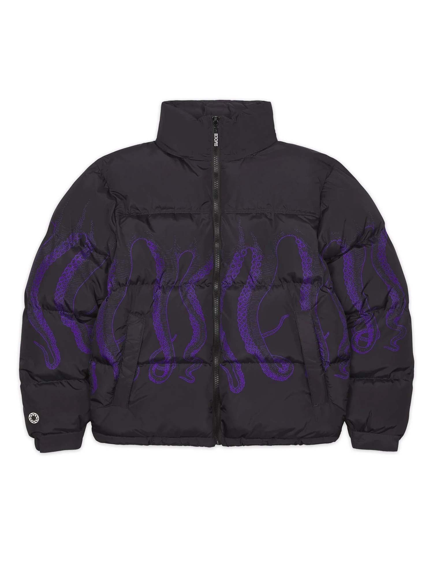 Octopus Octopus Outline Puff Jacket Nero