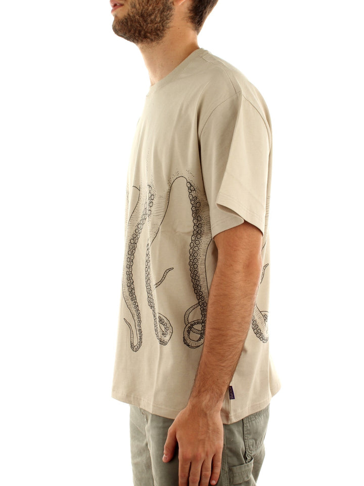 Octopus Octopus Outline Tee Bianco