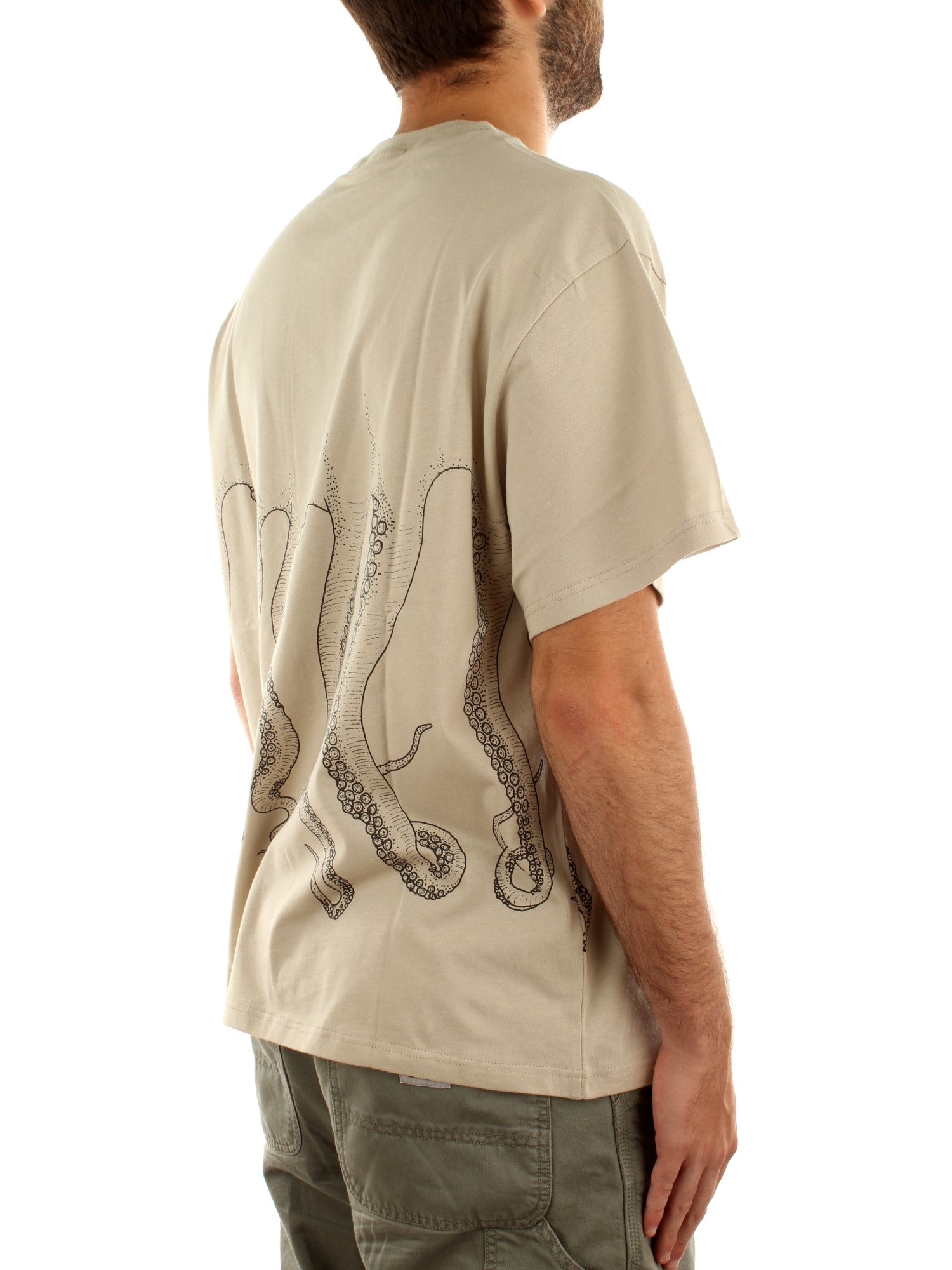 Octopus Octopus Outline Tee Bianco