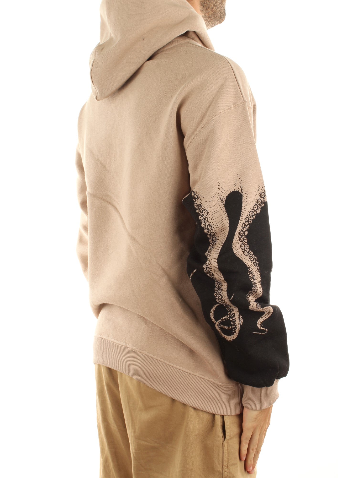 Octopus Octopus Side Hoodie Marrone