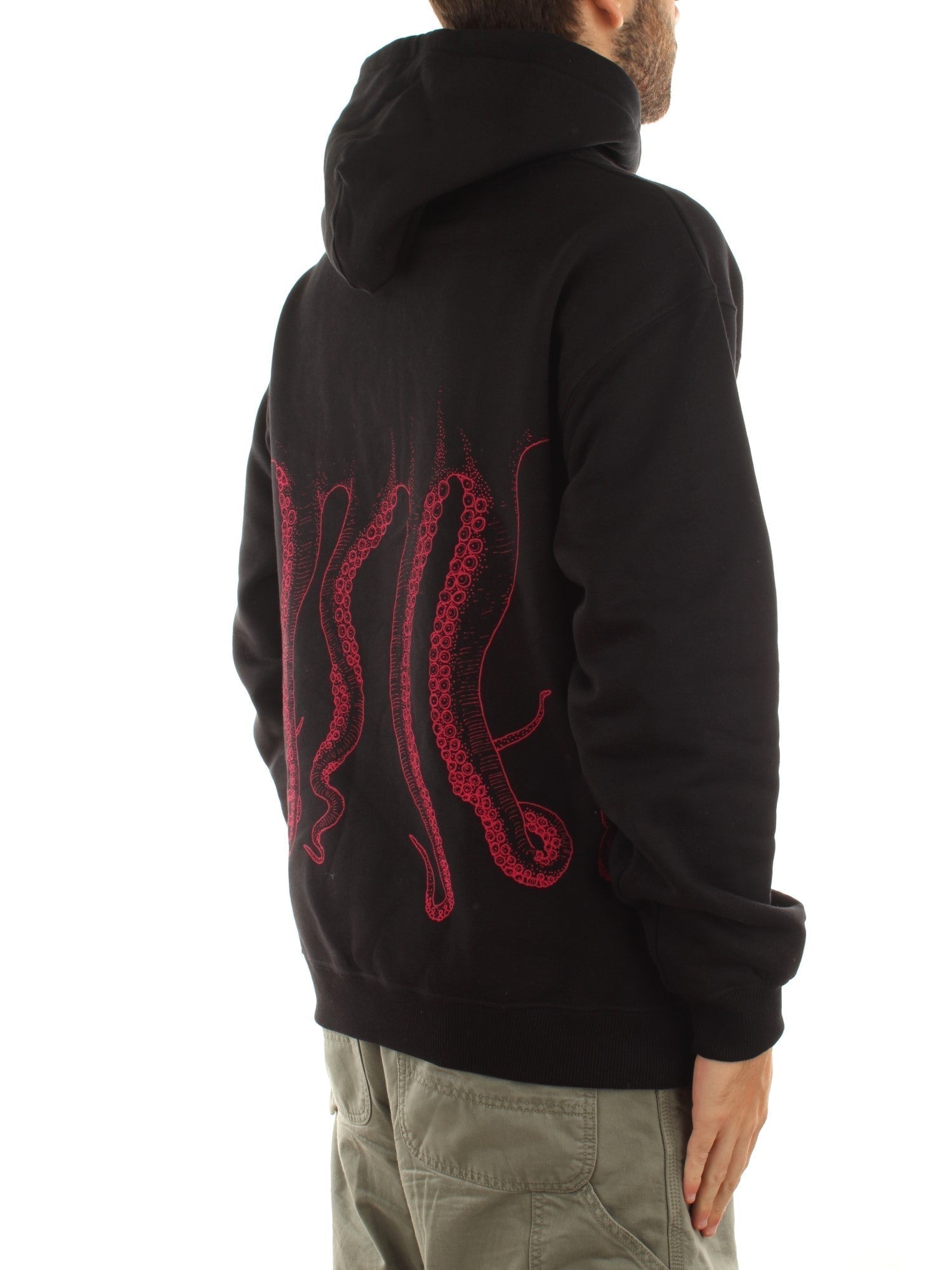 Octopus Outline Logo Hoodie Nero