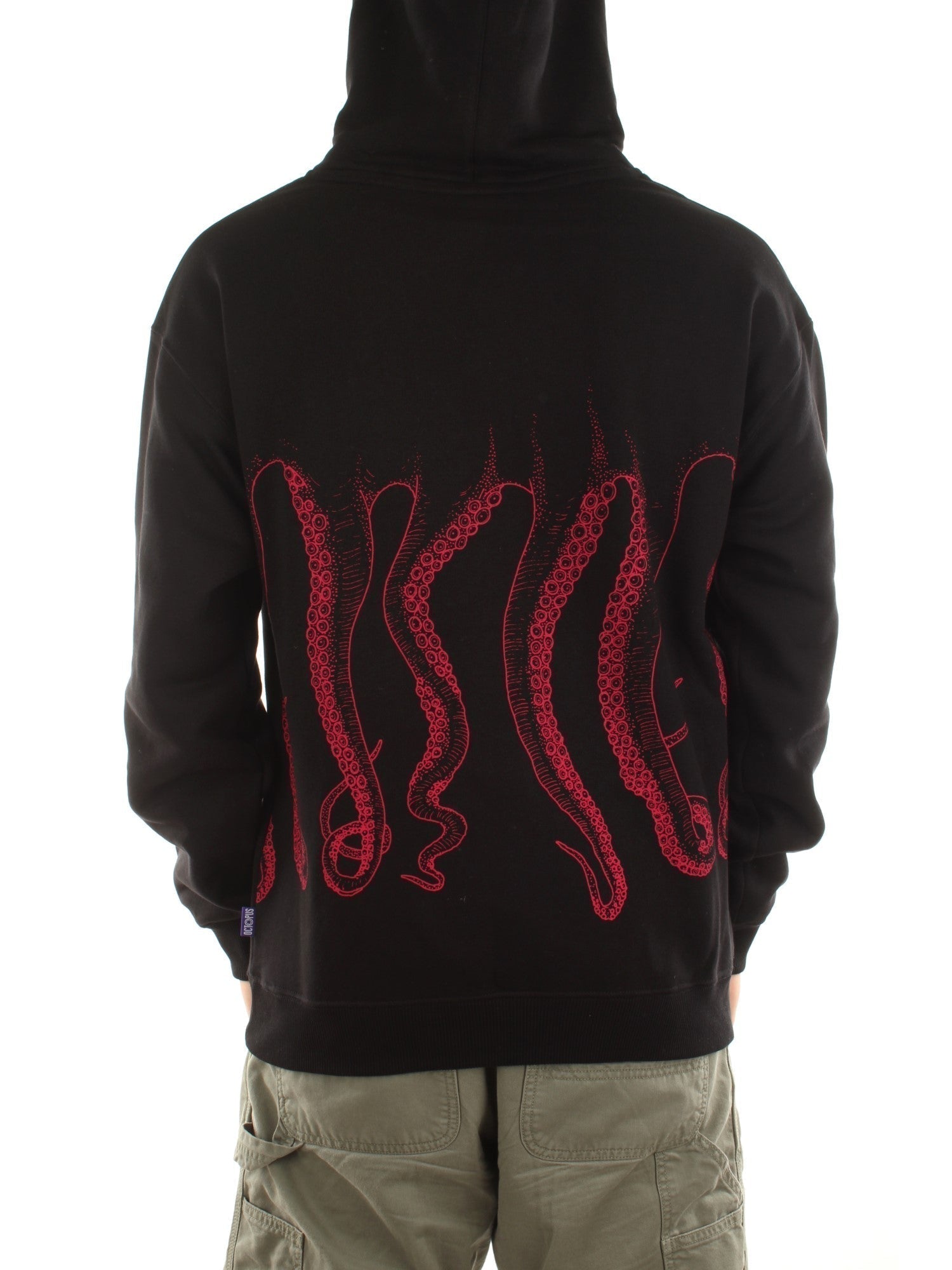 Octopus Outline Logo Hoodie Nero