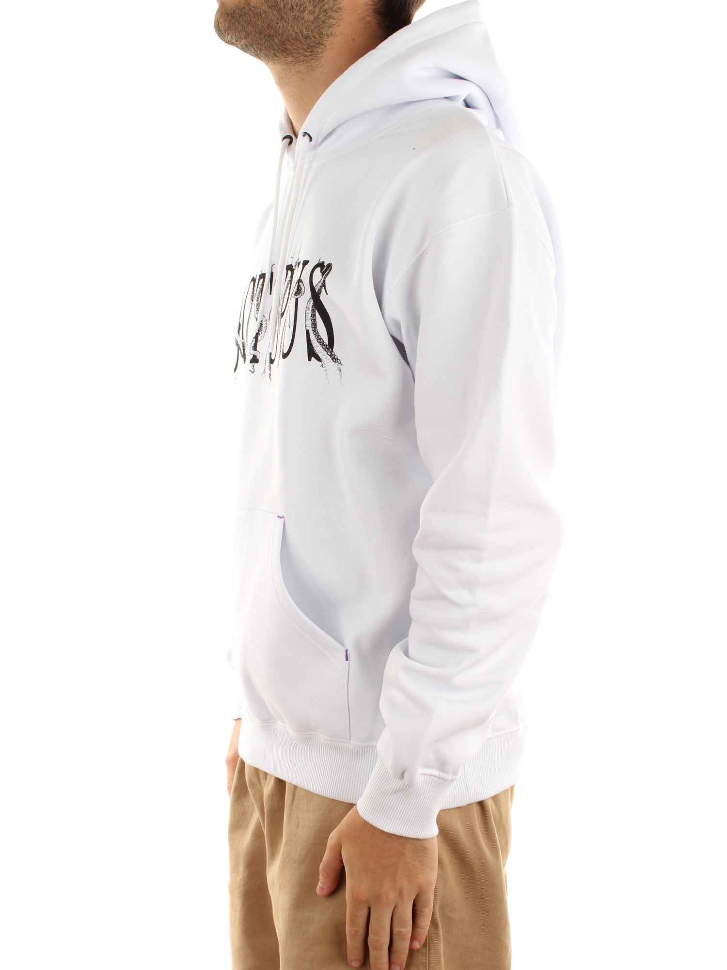 Octopus Tentacles Logo Hoodie Bianco