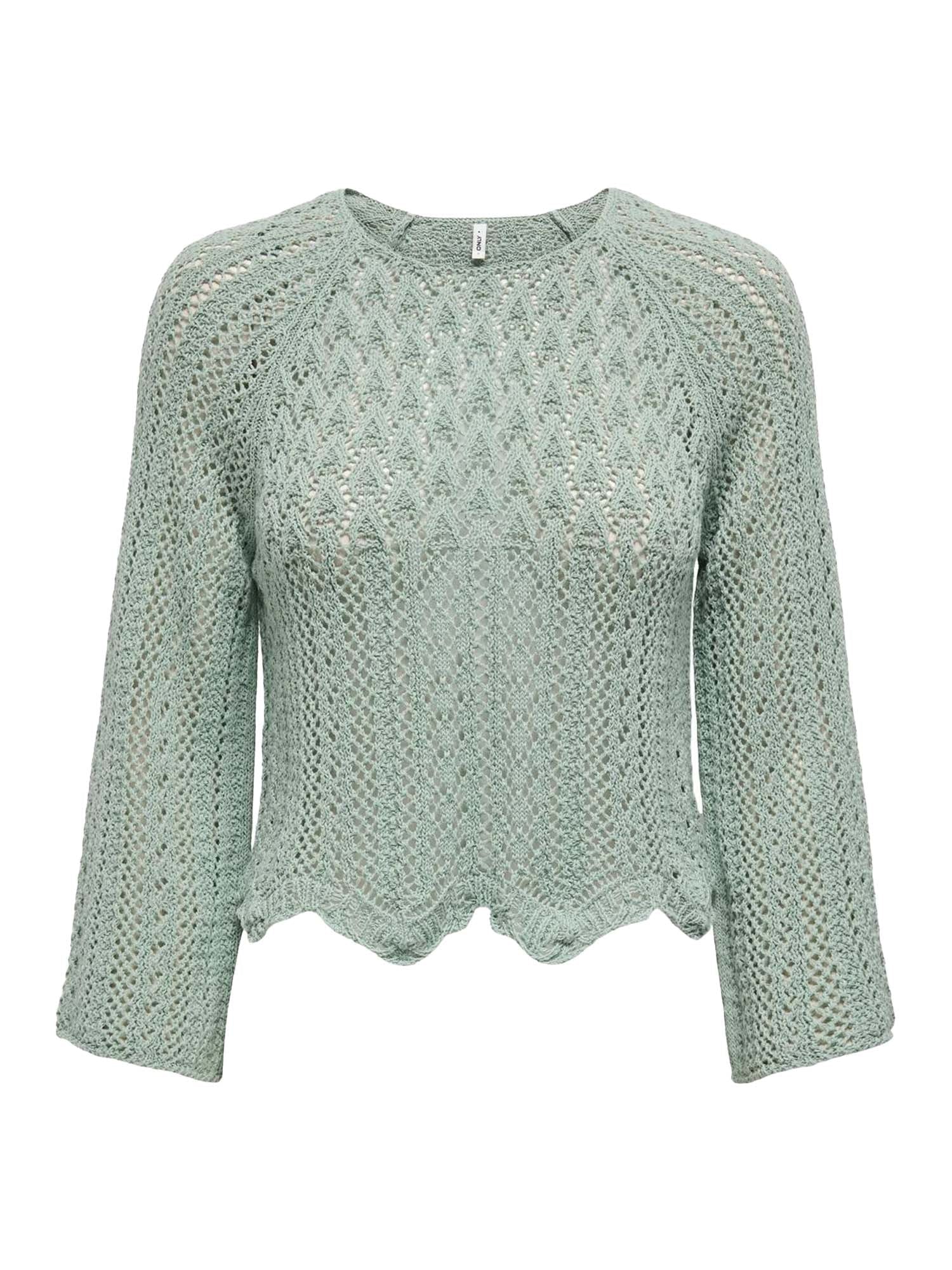 Only Cropped Knitted Pullover Verde