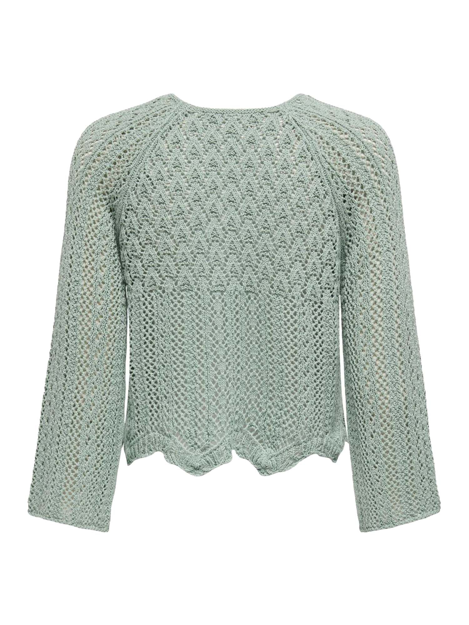 Only Cropped Knitted Pullover Verde