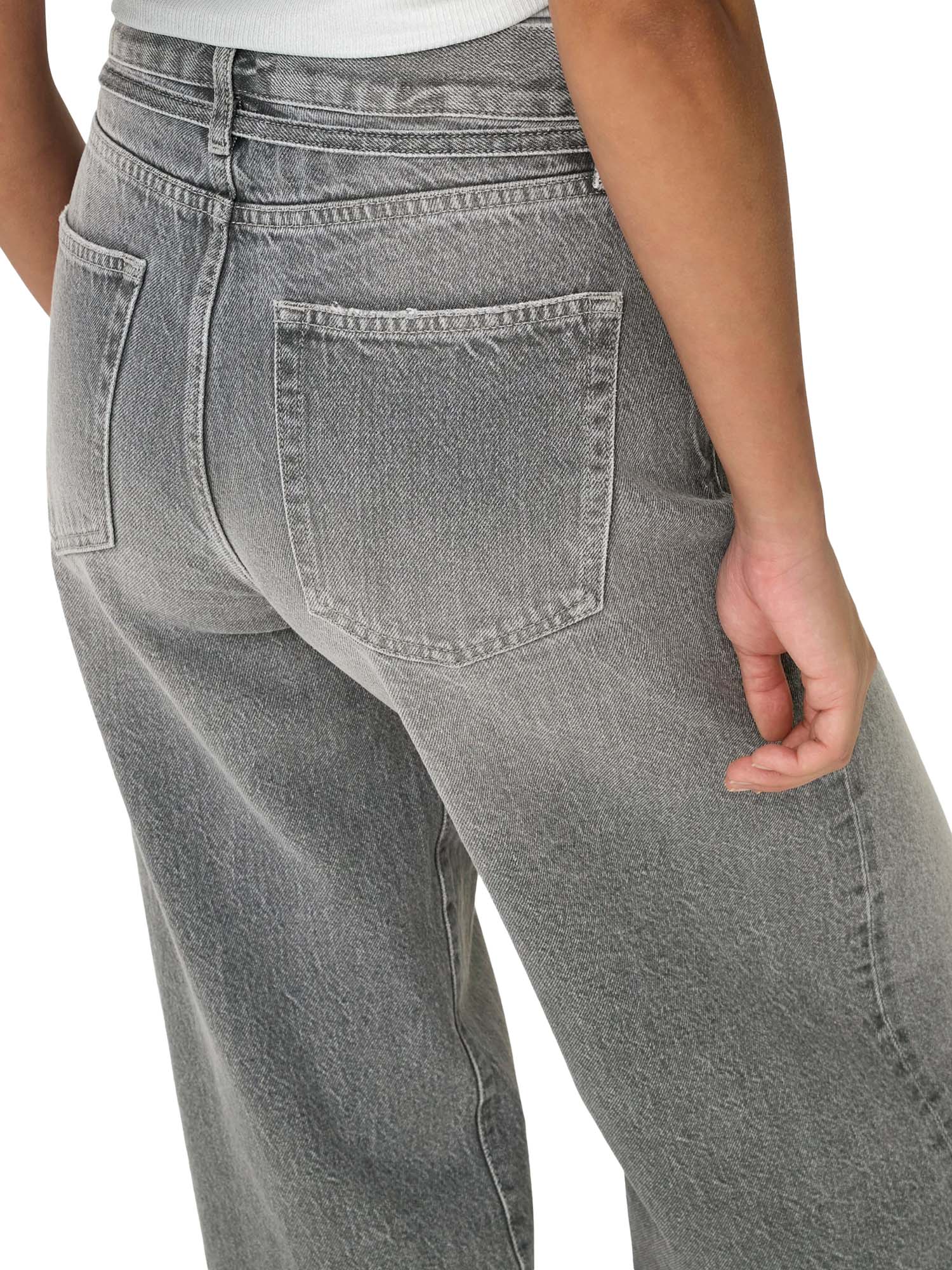 Only Jeans Gianna Vita media Balloon Fit Grigio