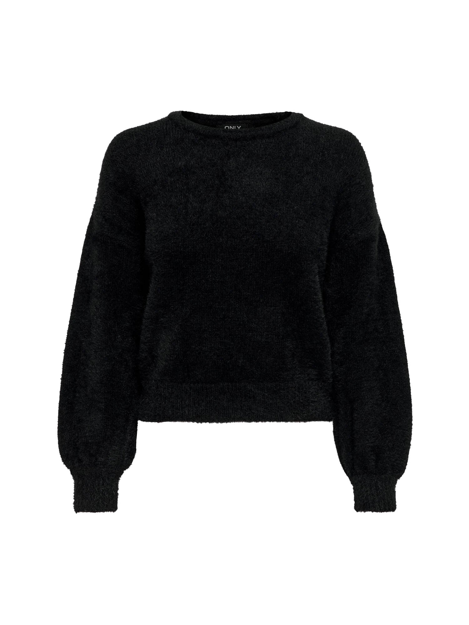 Only Pullover Paricollo Cropped Nero