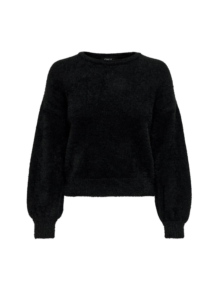 Only Pullover Paricollo Cropped Nero