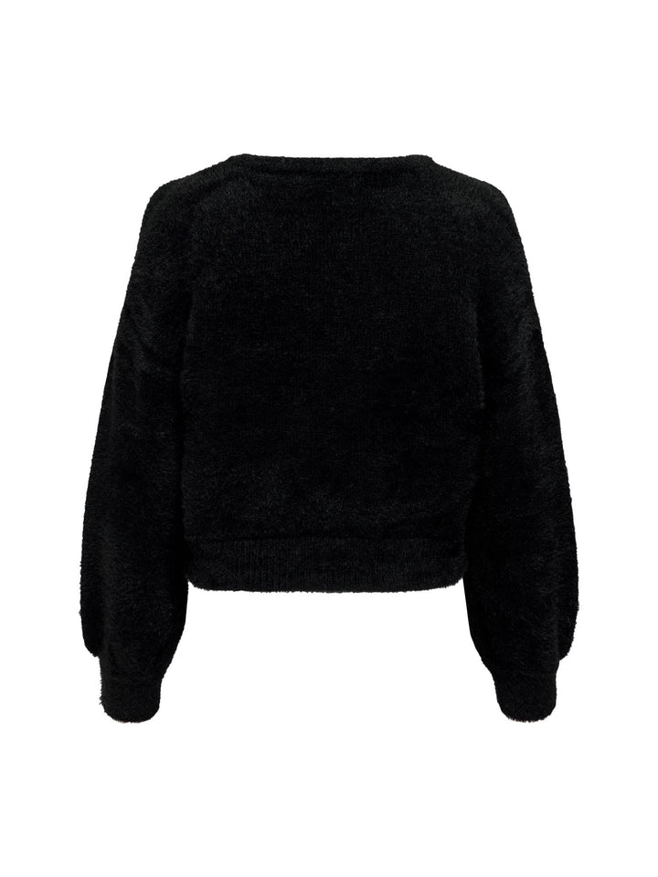 Only Pullover Paricollo Cropped Nero