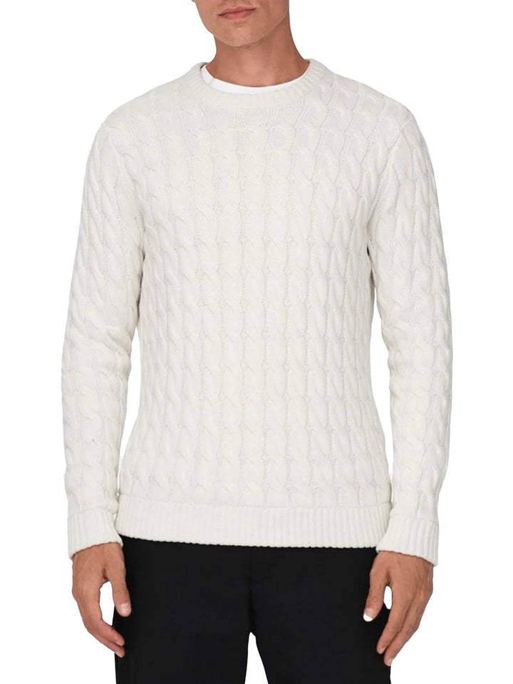 Only & Sons Kicker Pullover Bianco