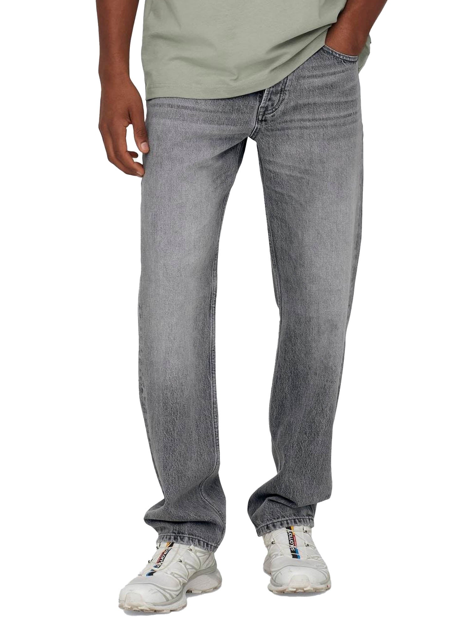 Only & Sons ONSEDGE Vita media Straight Fit Jeans Grigio