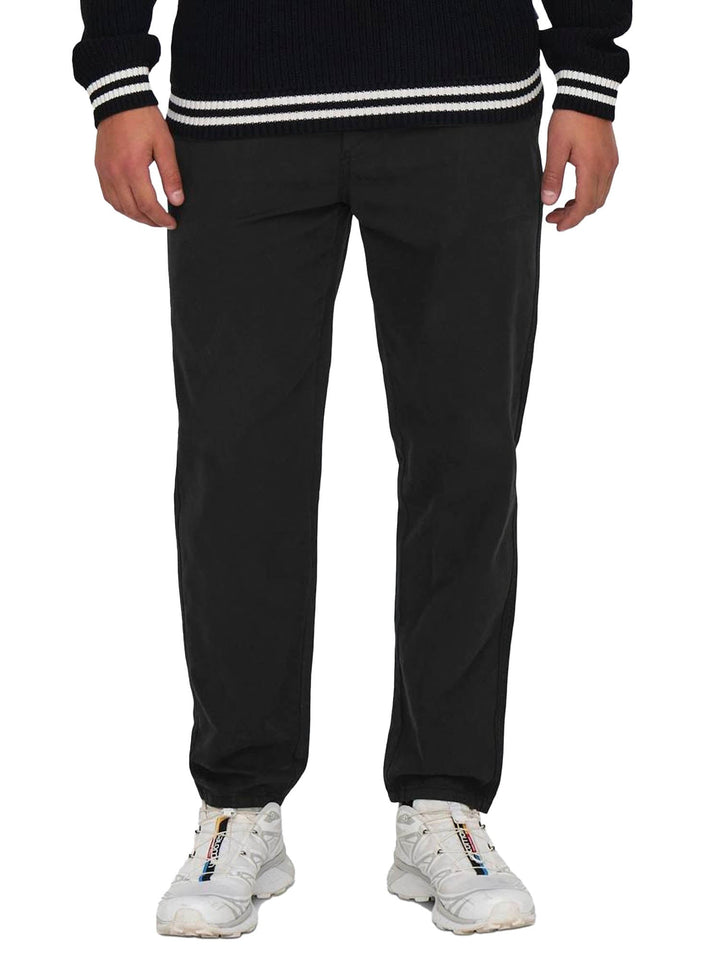 Only & Sons Pantaloni ONSLOU Taper Nero