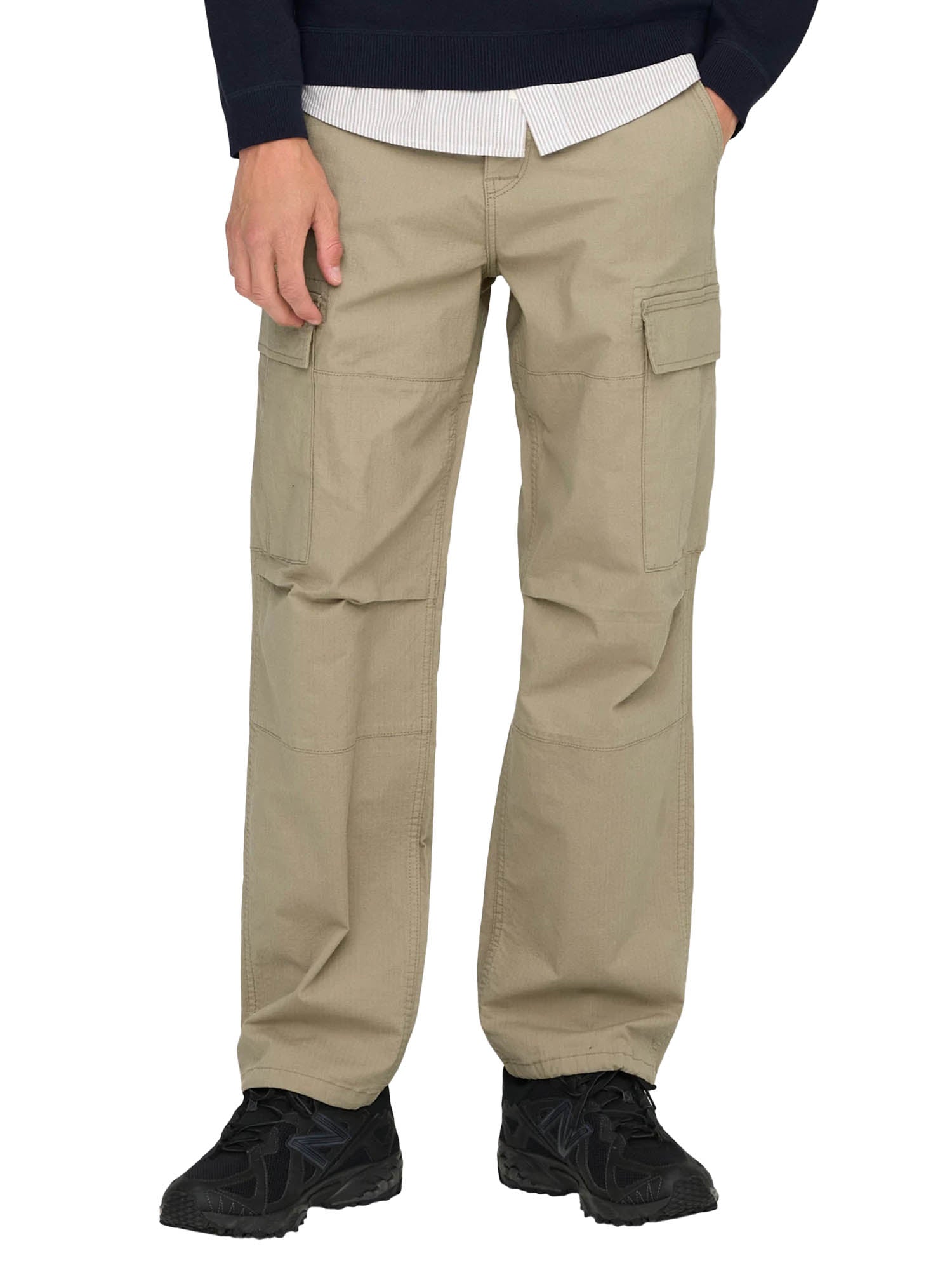 Only & Sons Pantaloni ONSRAY Loose Fit Beige