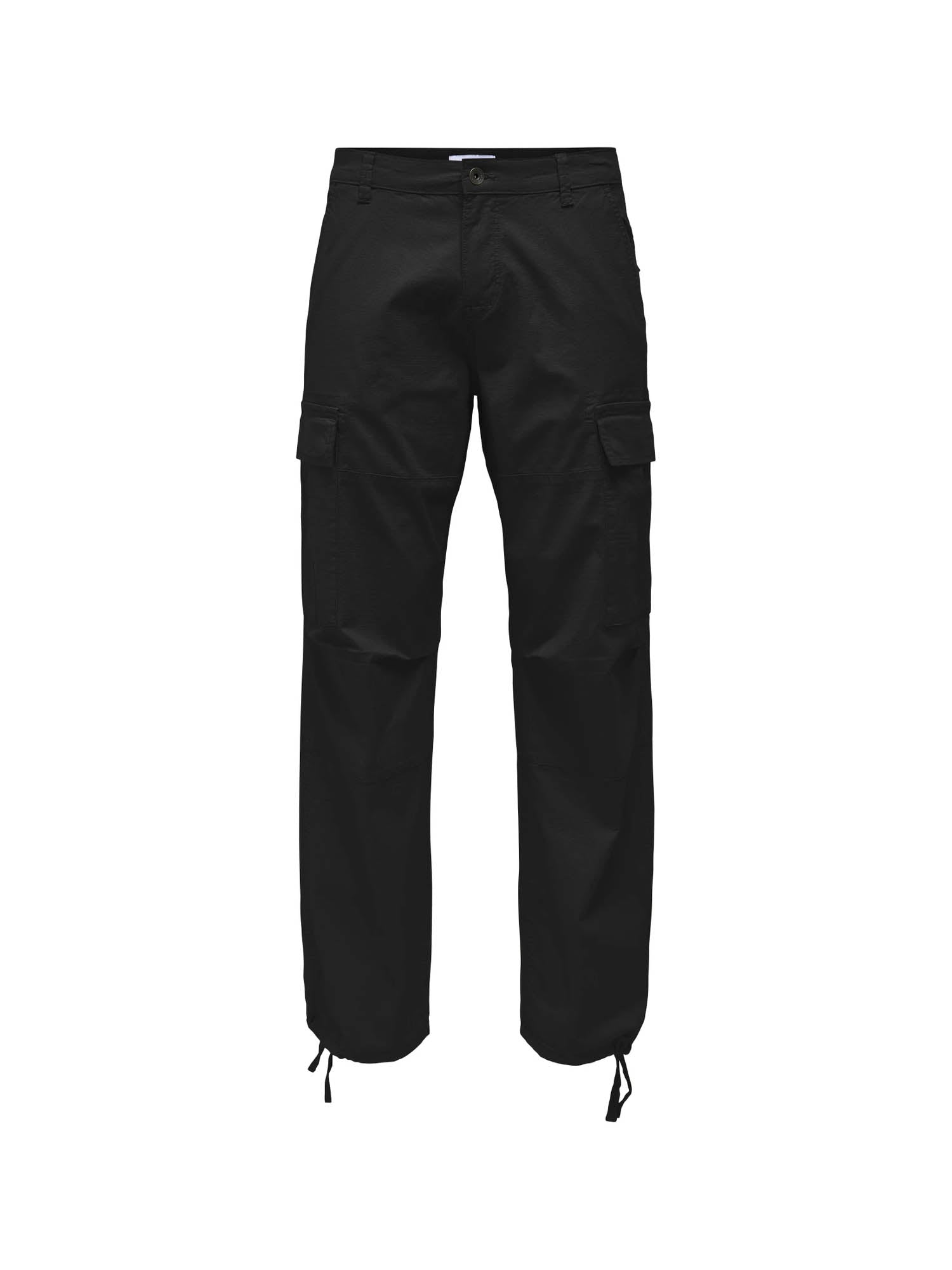 Only & Sons Pantaloni ONSRAY Loose Fit Nero