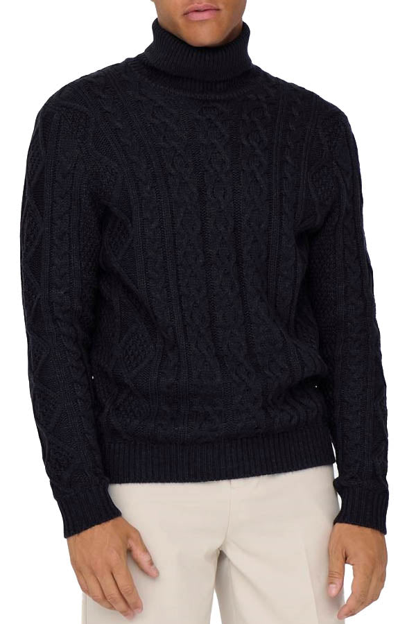 Roll Neck Knitted Pullover