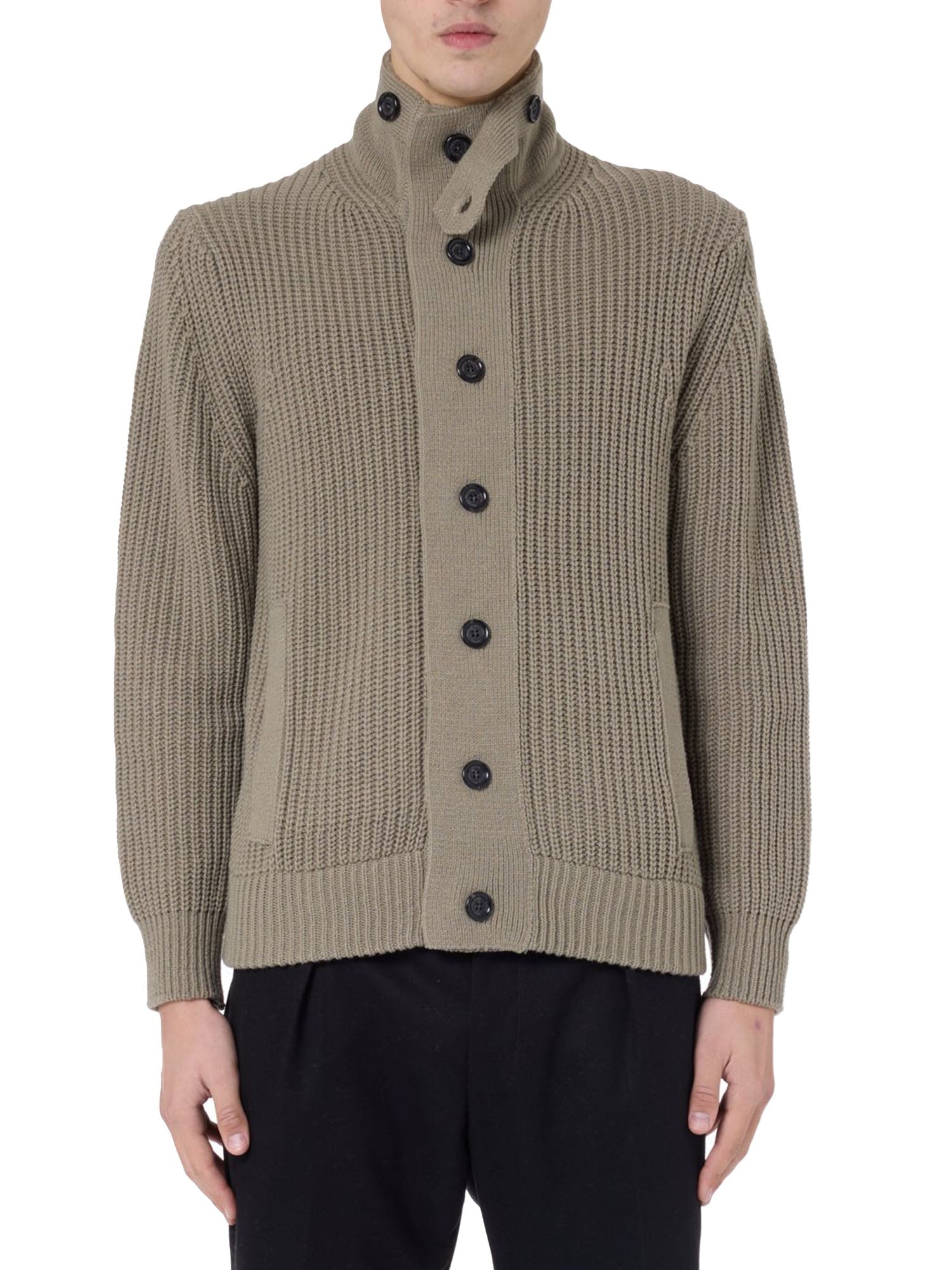 Paolo Pecora Giubbotto Cardigan Maglia Beige