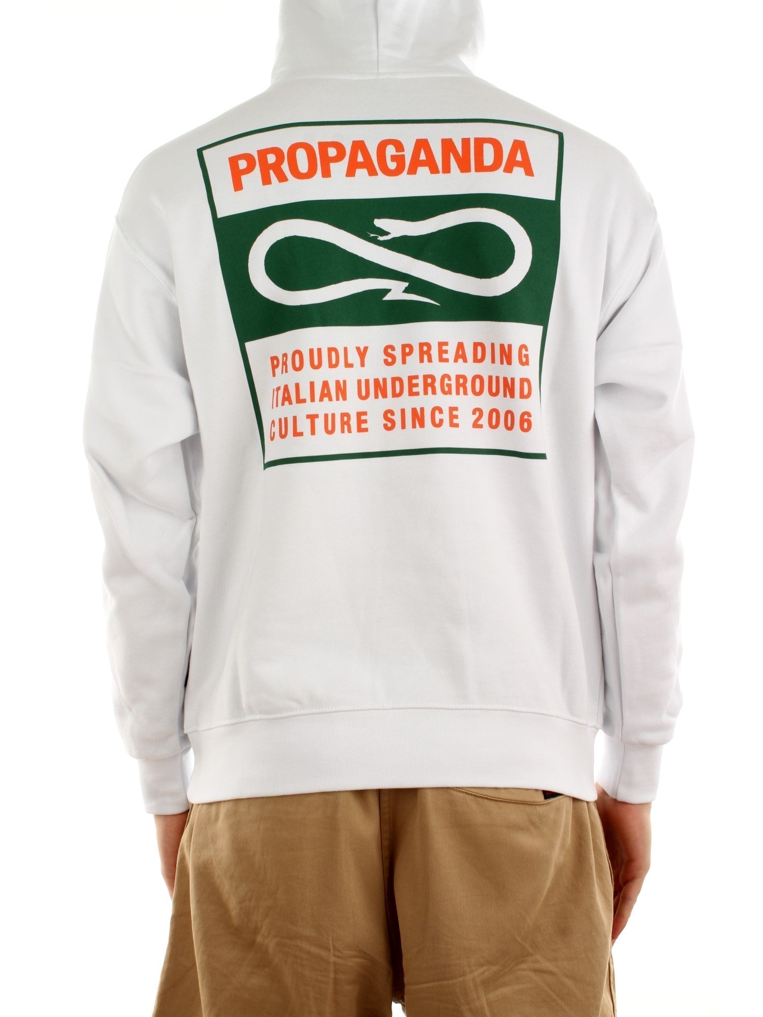 Propaganda Felpa Label Bicolor Bianco