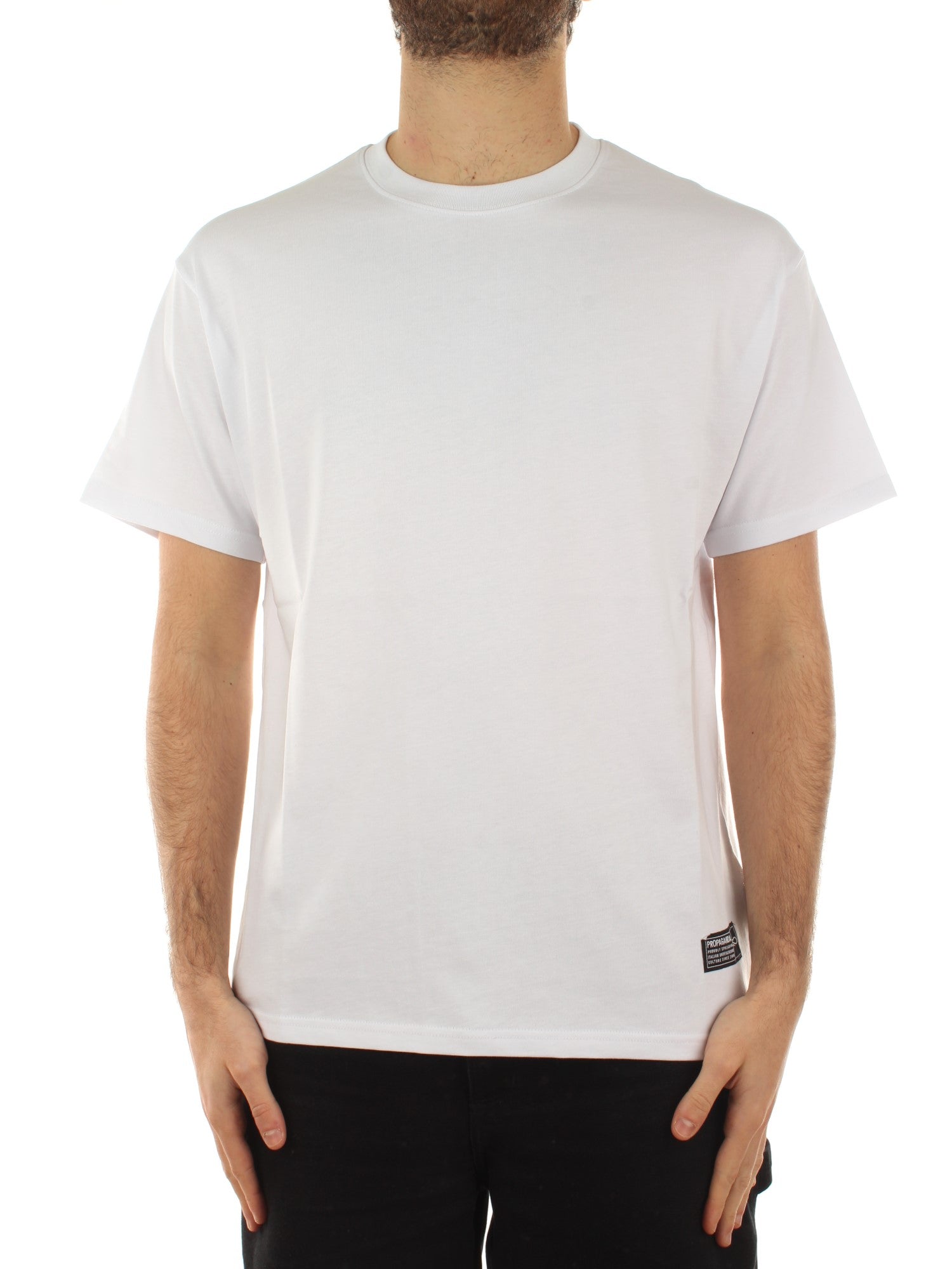 Propaganda T-Shirt M/M Label Bicolor Bianco