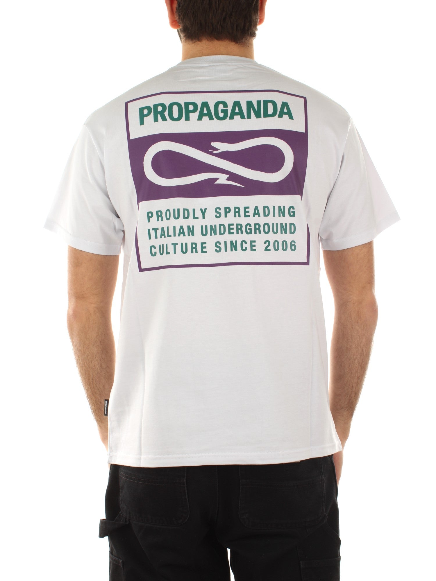 Propaganda T-Shirt M/M Label Bicolor Bianco