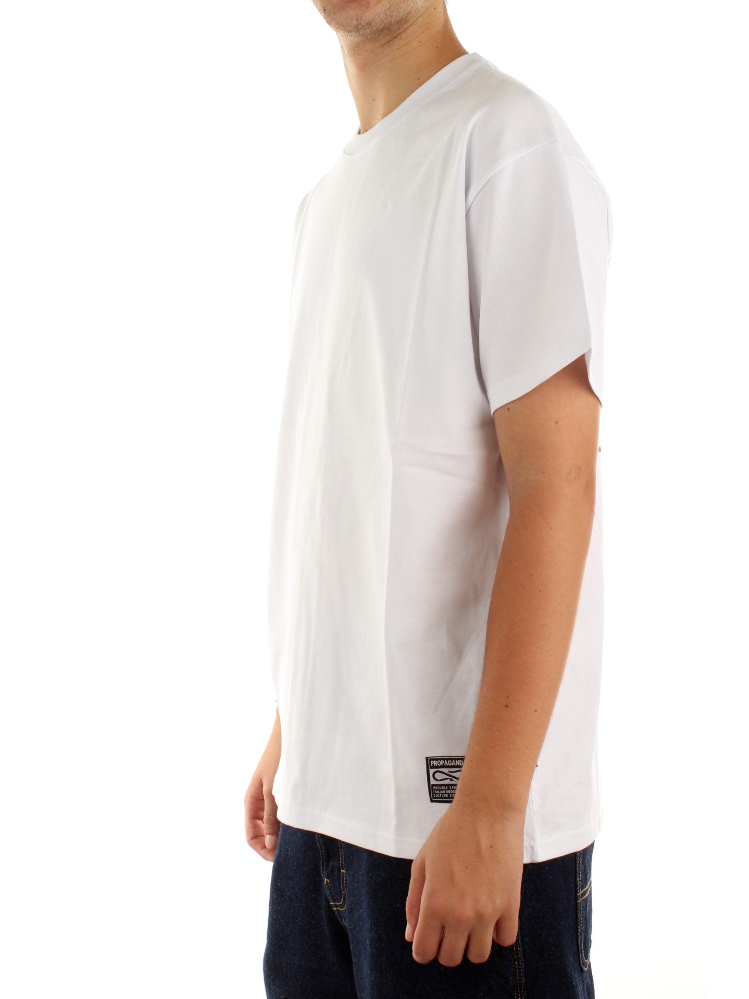 Propaganda T-Shirt M/M Label Bicolor Bianco