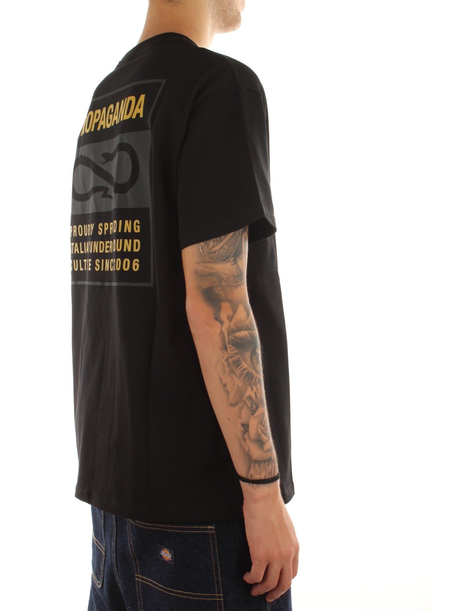 Propaganda T-Shirt M/M Label Bicolor Nero