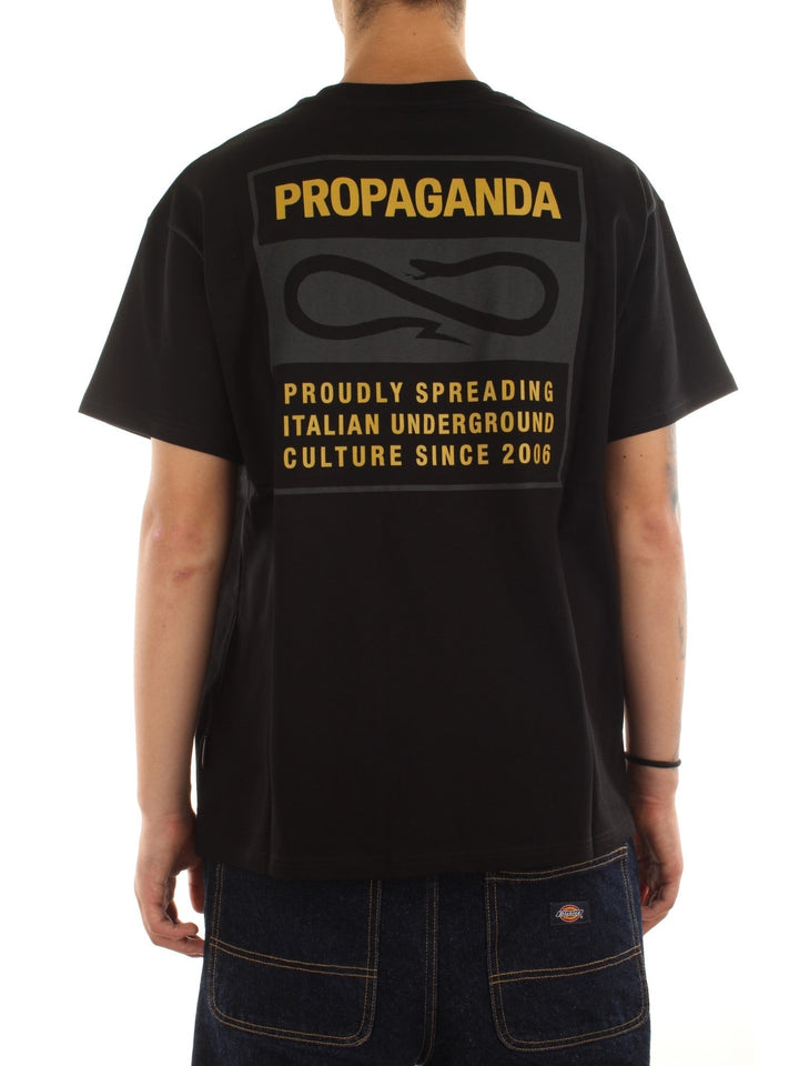 Propaganda T-Shirt M/M Label Bicolor Nero