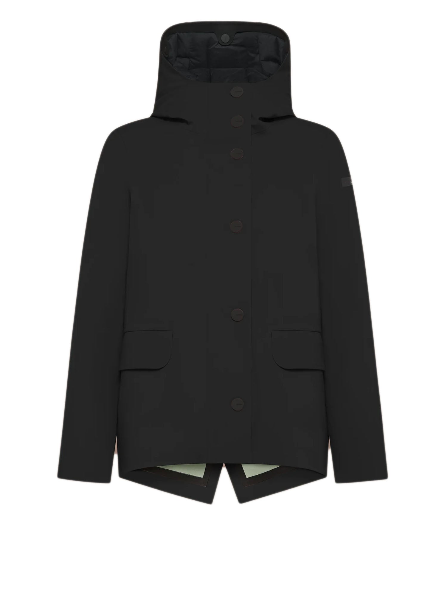 Rrd Color Detachable Parka Short Wom Jkt Nero